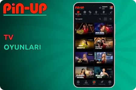 pin up app tv oyunları